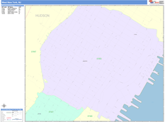 West New York Digital Map Color Cast Style